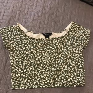 flower patterned crop top